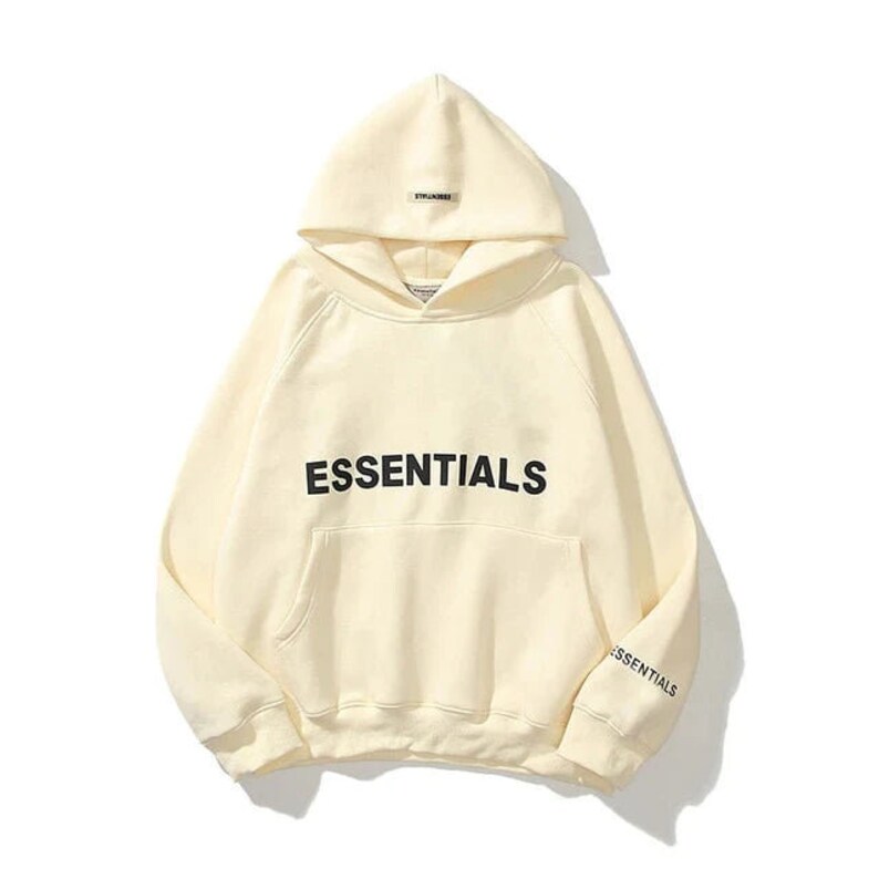 cream essentials hoodie